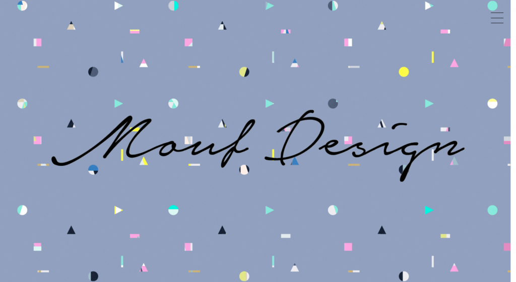 mouf designのポートフォリオサイトトップページのイメージ画像です。